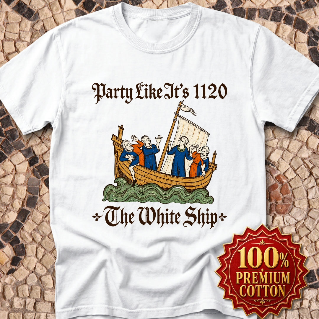 White Ship Party Like It's 1120 Premium Tee