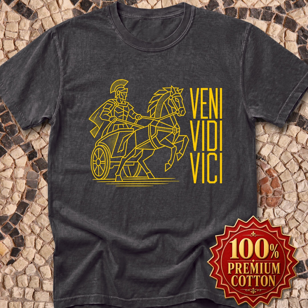 Veni Vidi Vici Line Art Charioteer Premium Tee
