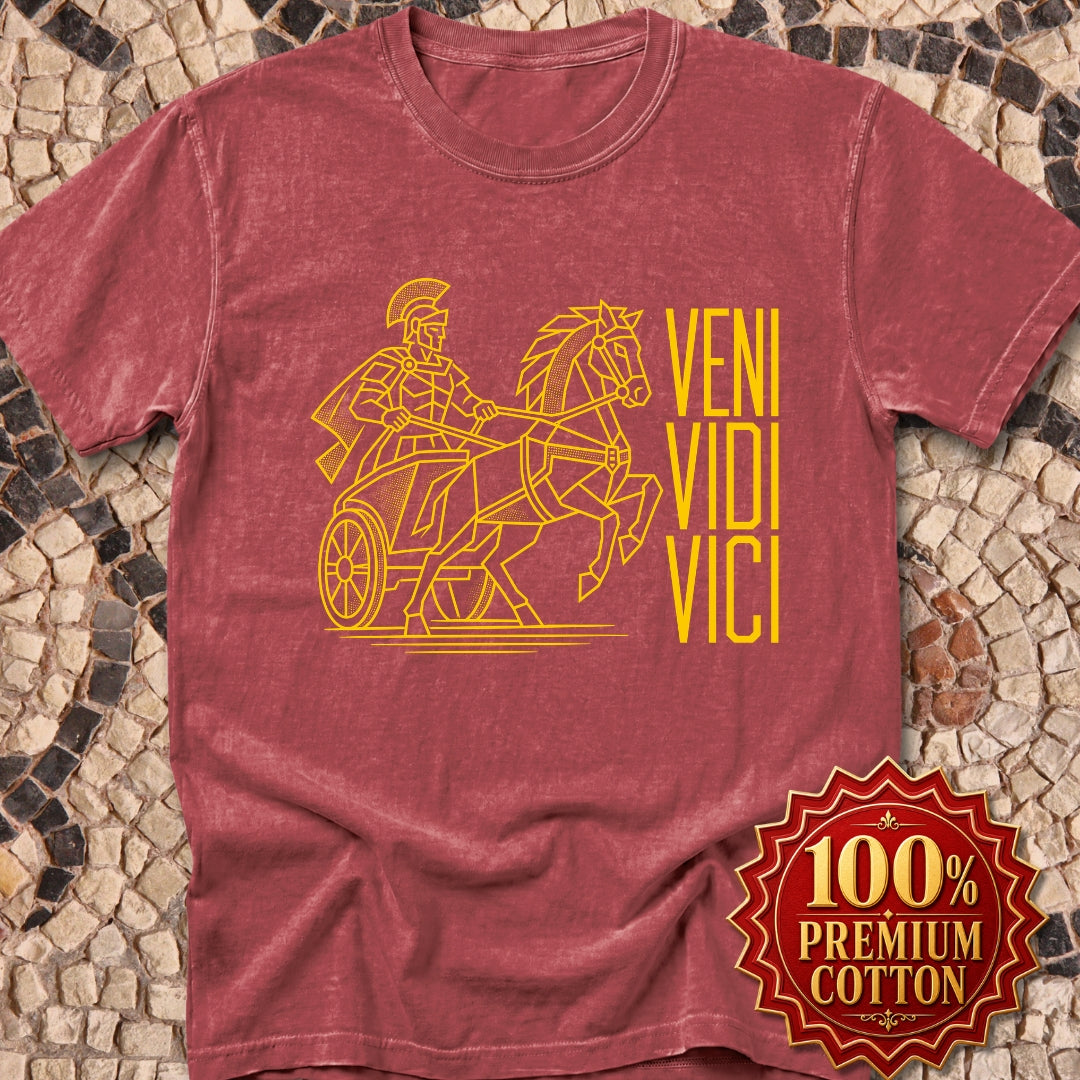 Veni Vidi Vici Line Art Charioteer Premium Tee