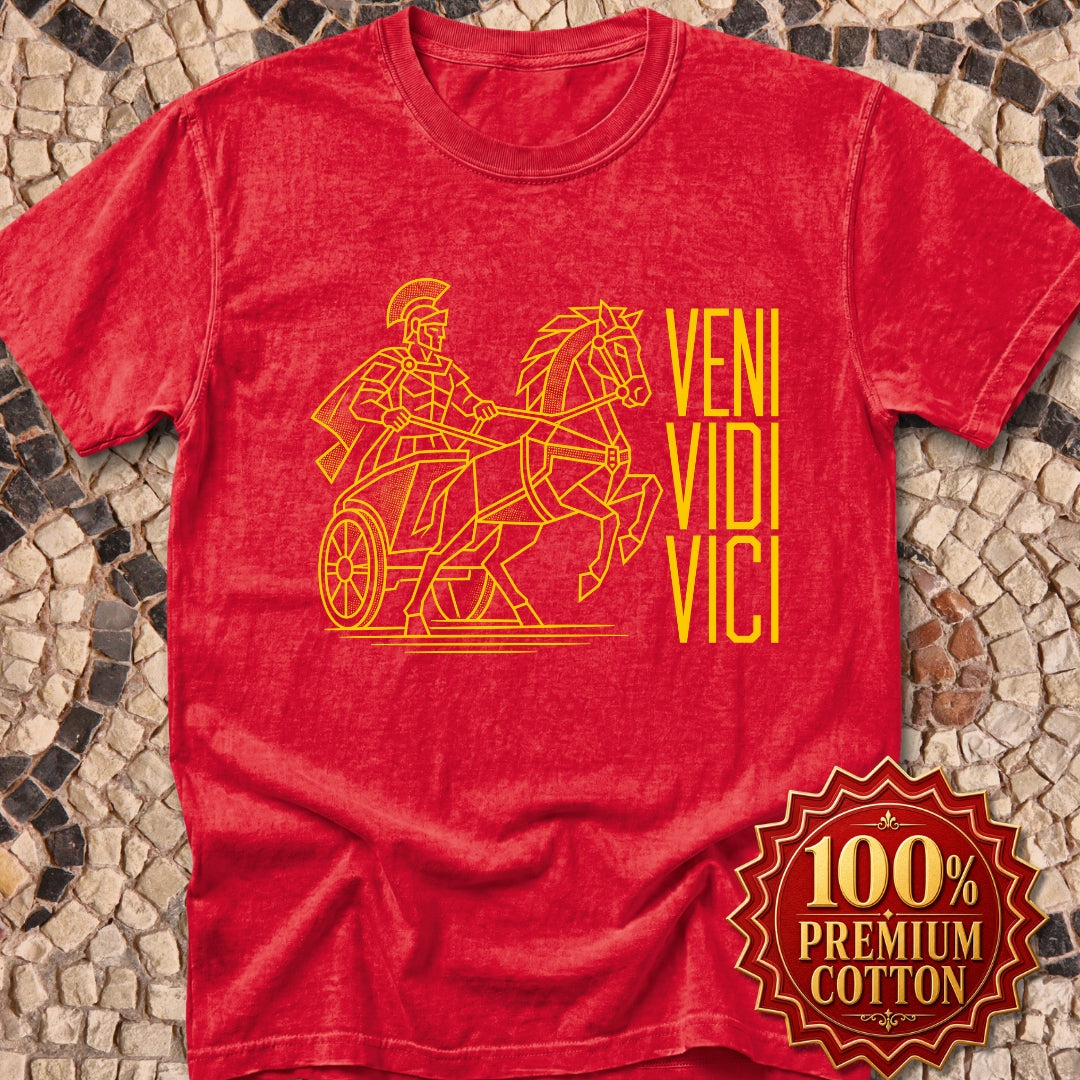 Veni Vidi Vici Line Art Charioteer Premium Tee
