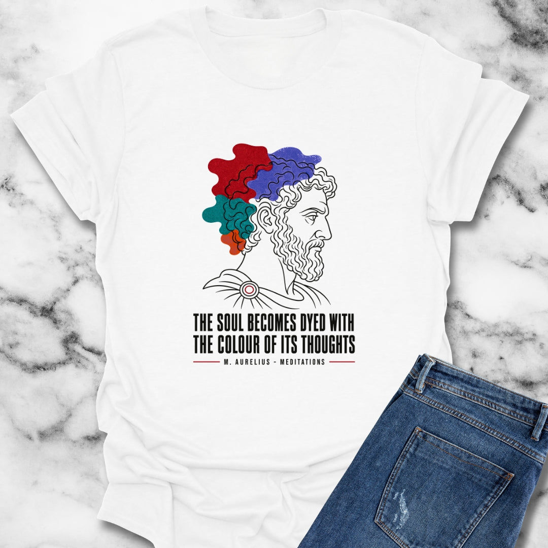 Soul Becomes Dyed Aurelius Quote T-Shirt