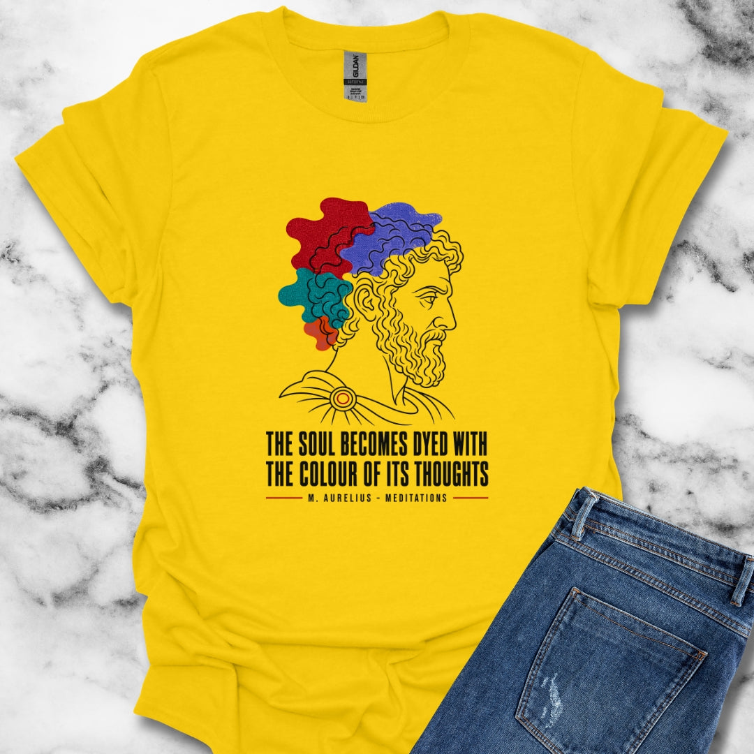 Soul Becomes Dyed Aurelius Quote T-Shirt