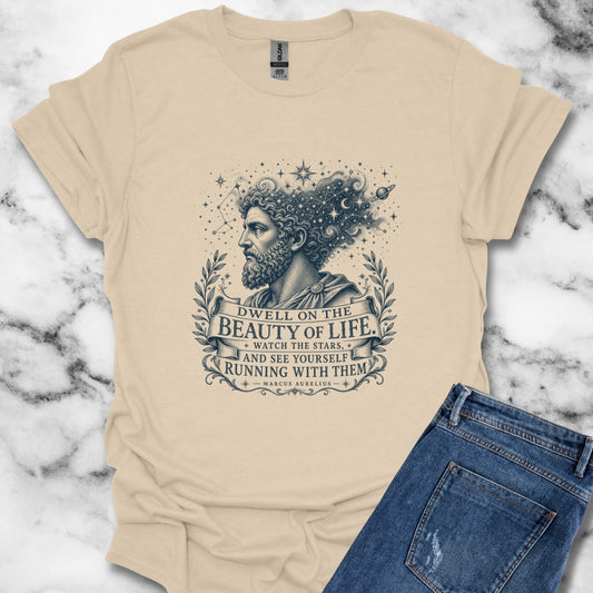 Running with the Stars Aurelius Quote T-Shirt