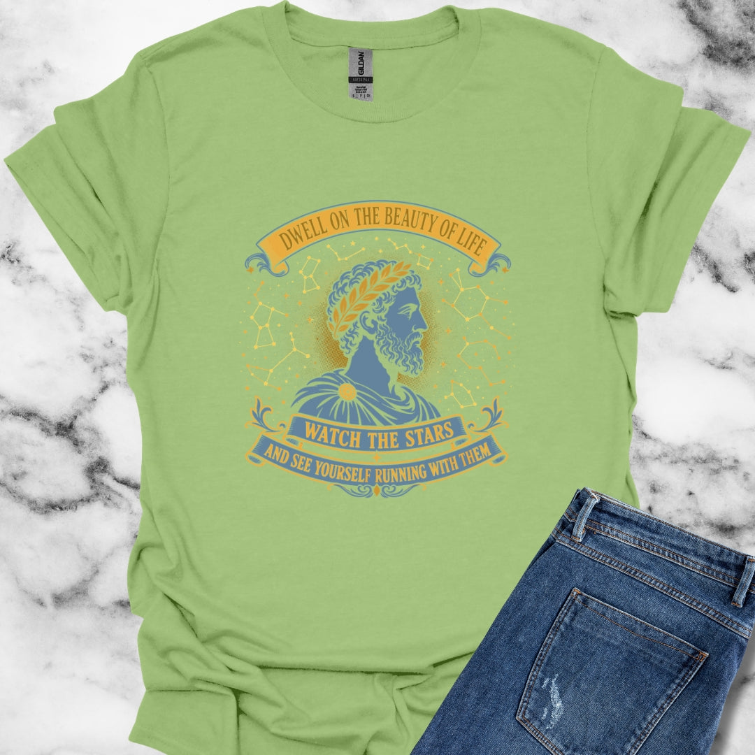 Aurelius Quote Running with the Stars T-Shirt