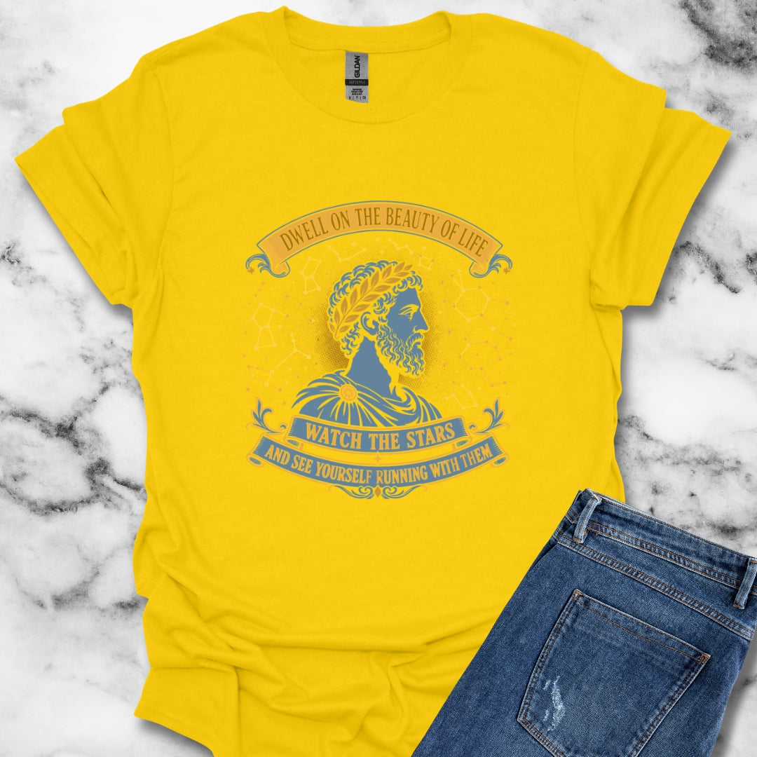 Aurelius Quote Running with the Stars T-Shirt