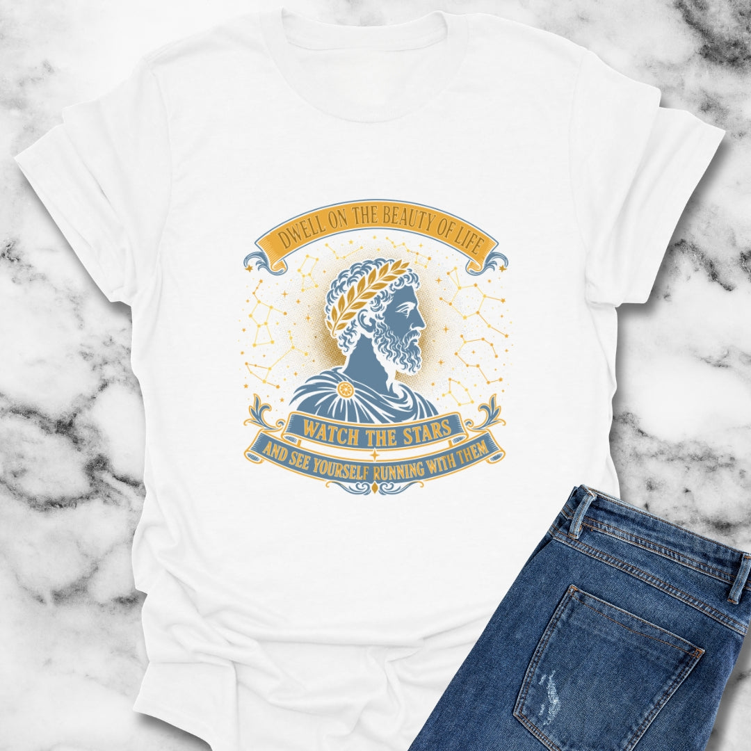 Aurelius Quote Running with the Stars T-Shirt