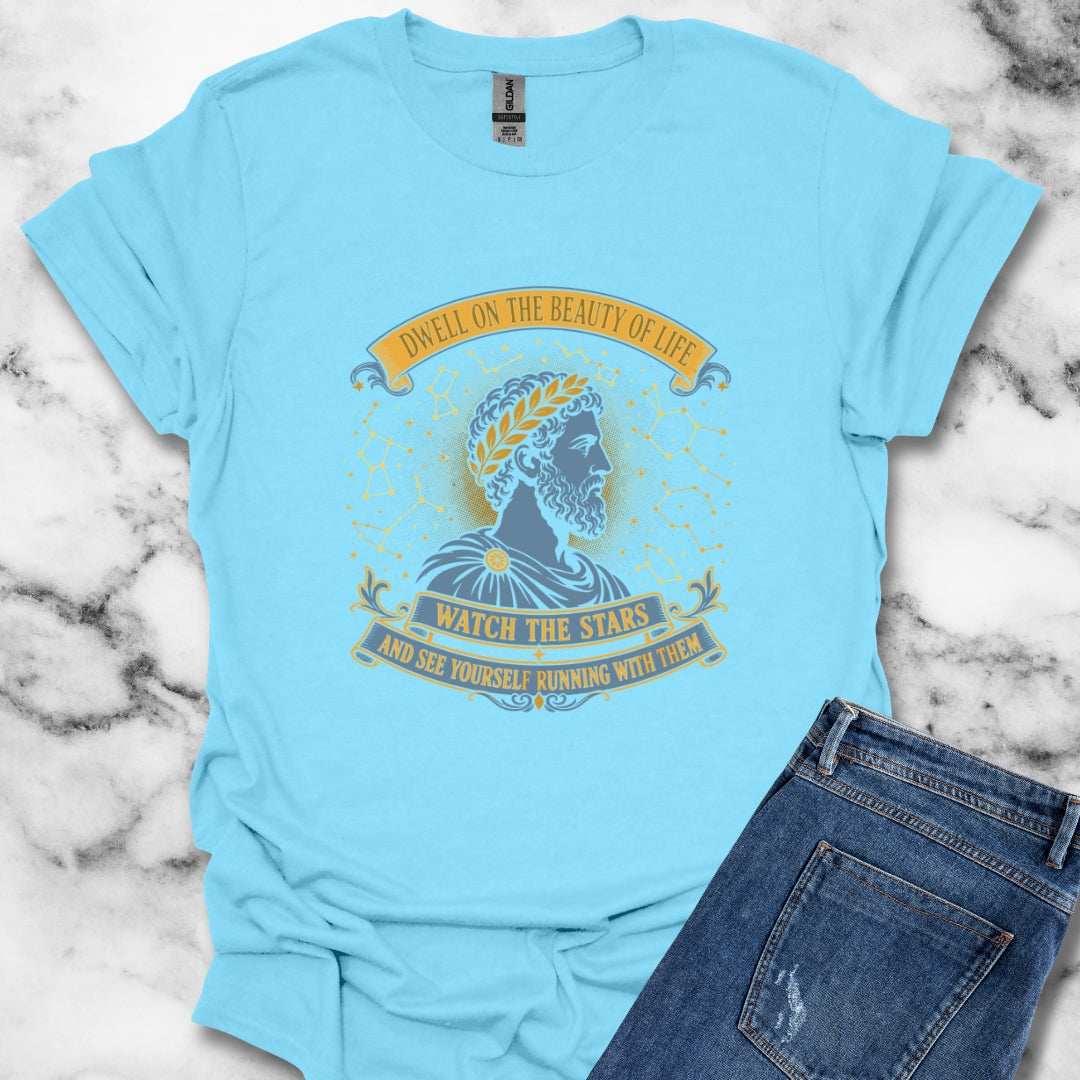 Aurelius Quote Running with the Stars T-Shirt