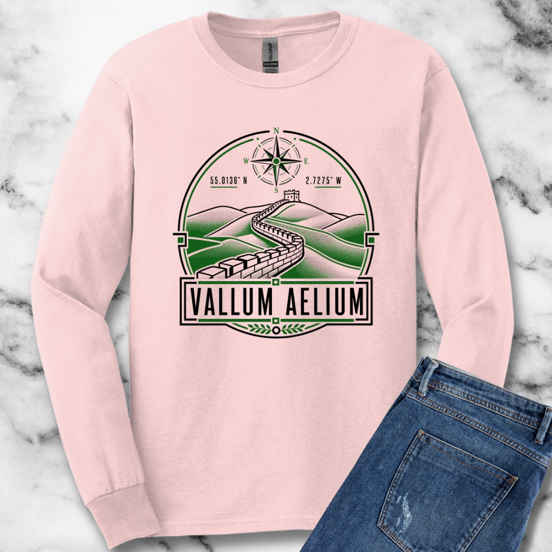 Vallum Aelium Hadrian's Wall Latin Unisex Long Sleeve Tee