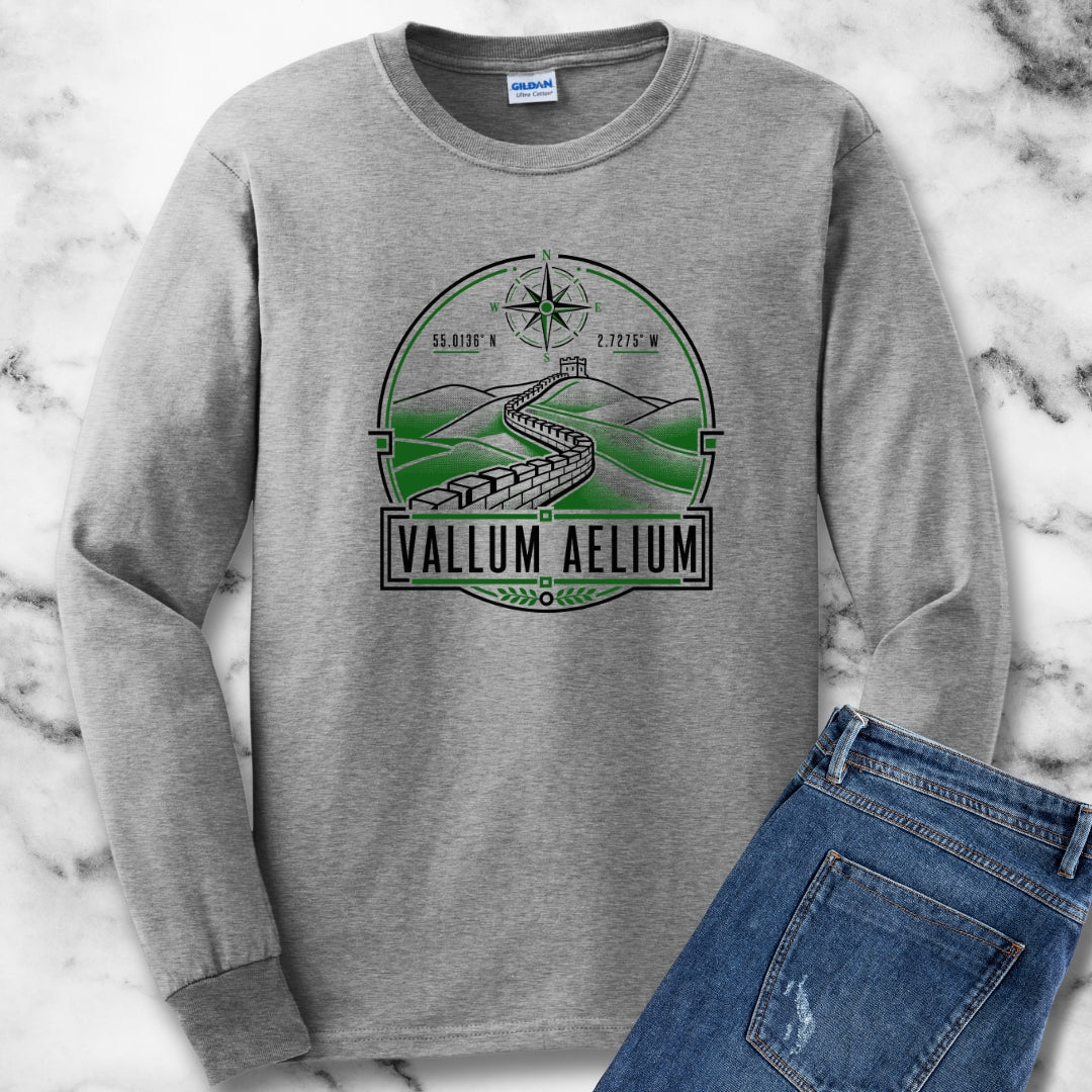 Vallum Aelium Hadrian's Wall Latin Unisex Long Sleeve Tee