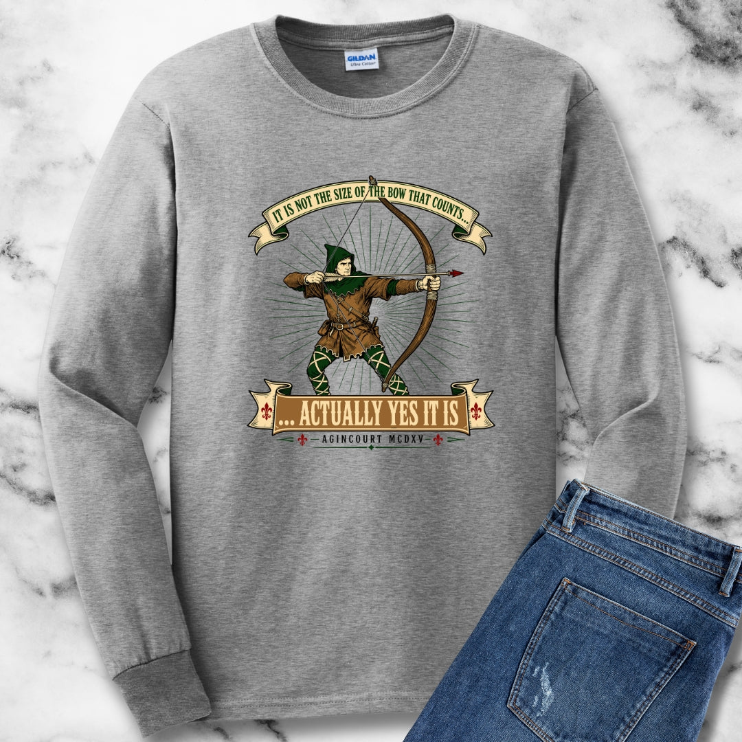 Size of the Bow Agincourt Unisex Long Sleeve Tee