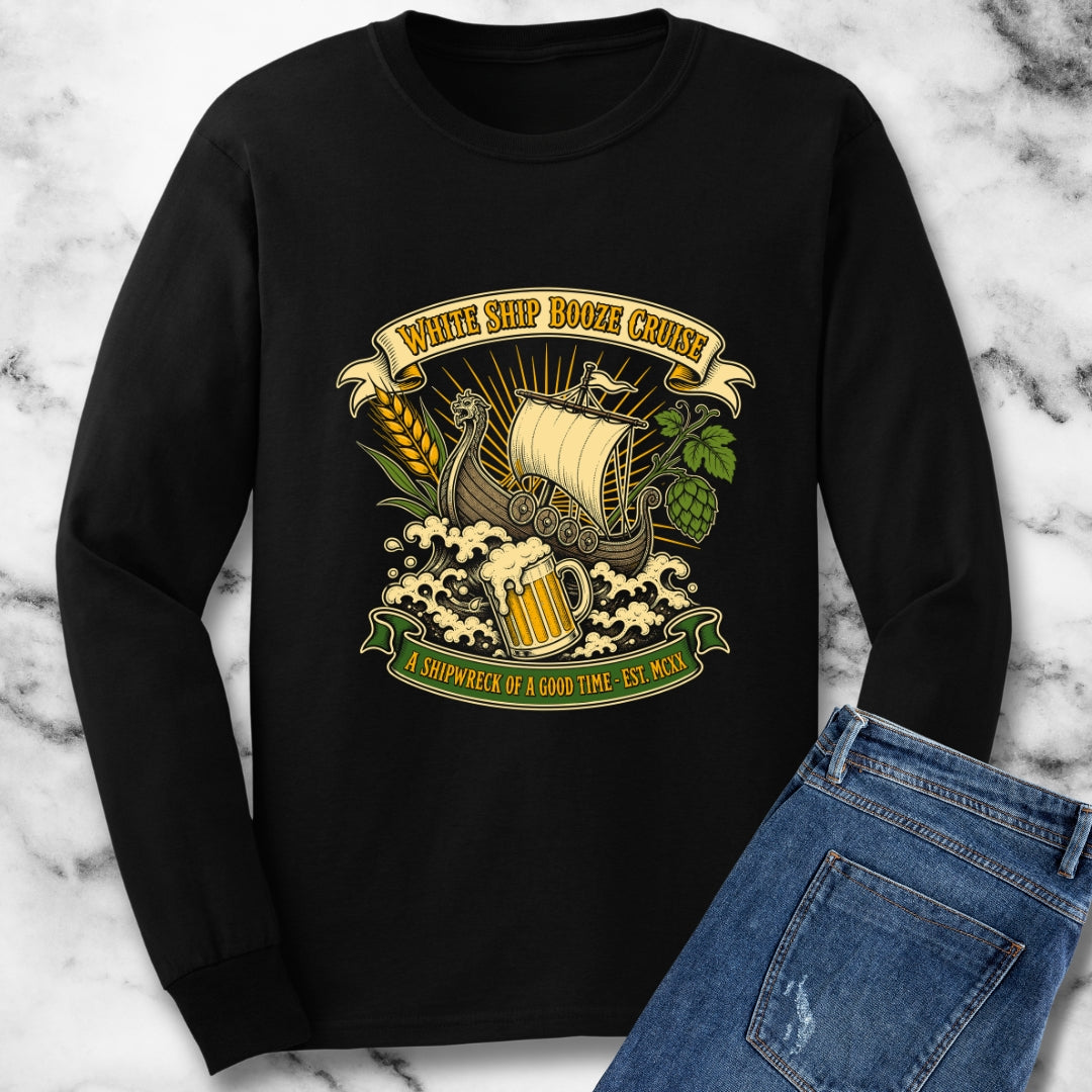 White Ship Booze Cruise Disaster Unisex Long Sleeve Tee