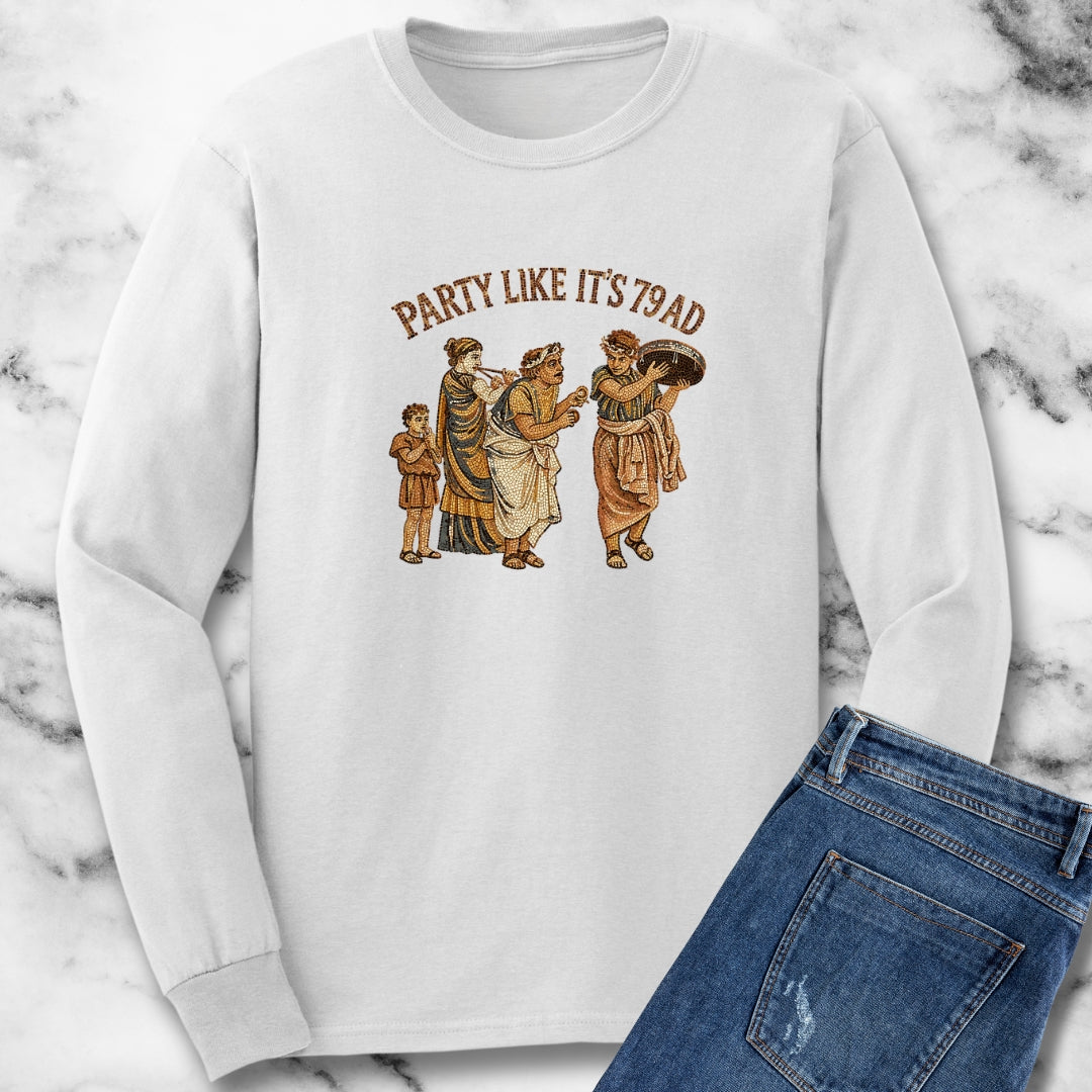 Party Like It's 79 Pompeii Mosaic Unisex Long Sleeve Tee