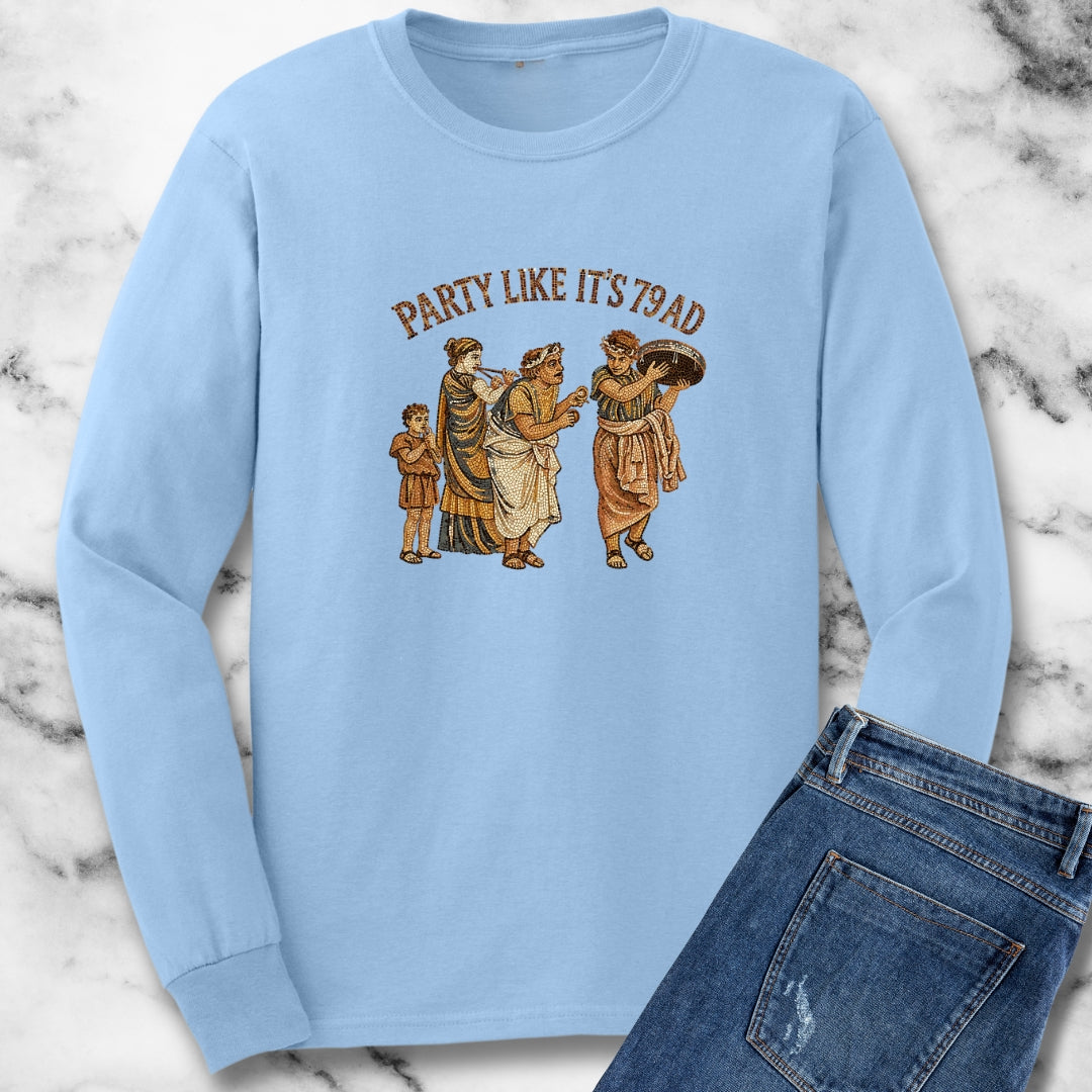 Party Like It's 79 Pompeii Mosaic Unisex Long Sleeve Tee
