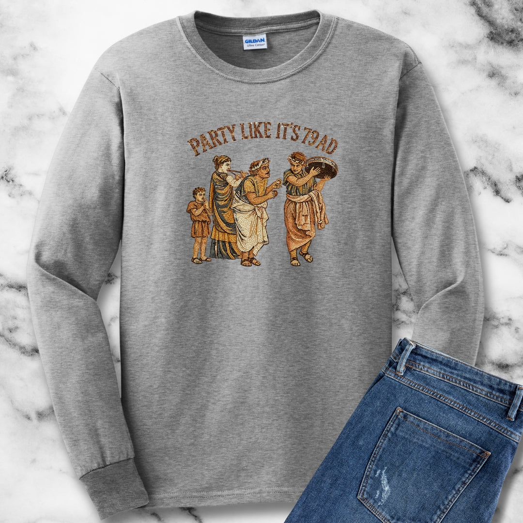 Party Like It's 79 Pompeii Mosaic Unisex Long Sleeve Tee