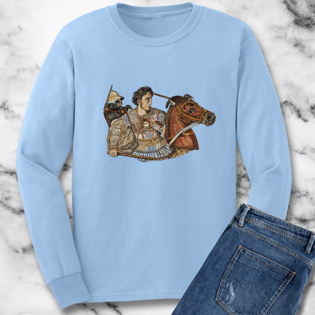 Alexander the Great Pompeii Mosaic Unisex Long Sleeve Tee