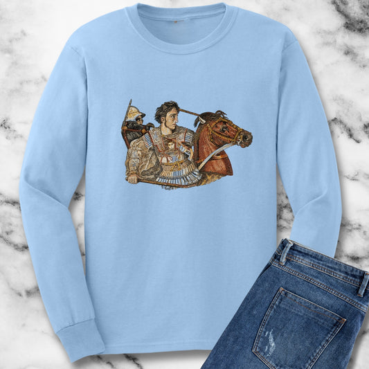 Alexander the Great Pompeii Mosaic Unisex Long Sleeve Tee