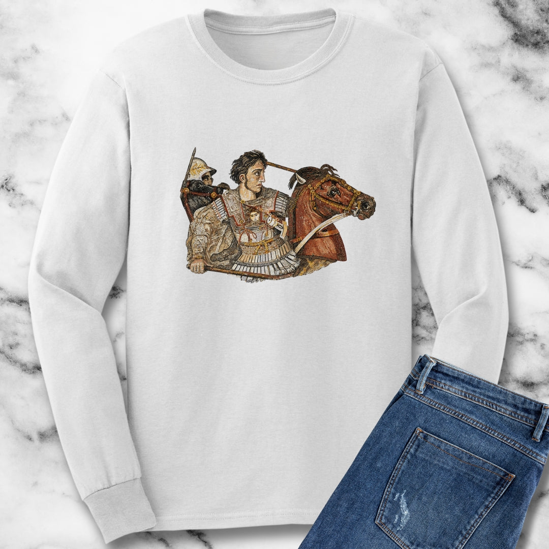 Alexander the Great Pompeii Mosaic Unisex Long Sleeve Tee