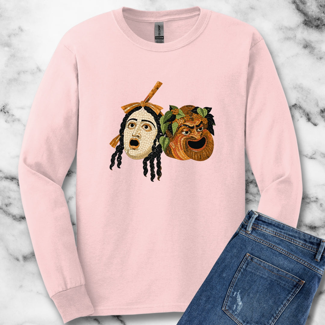 Theatre Masks Pompeii Mosaic Unisex Long Sleeve Tee