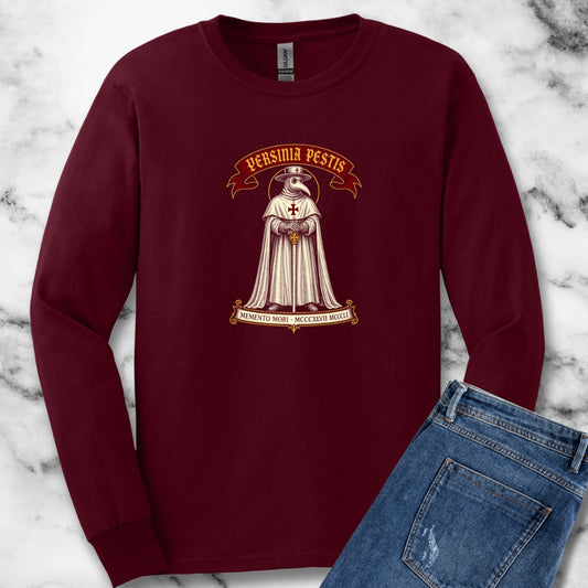 Yersinia Pestis Plague Doctor Unisex Long Sleeve Tee