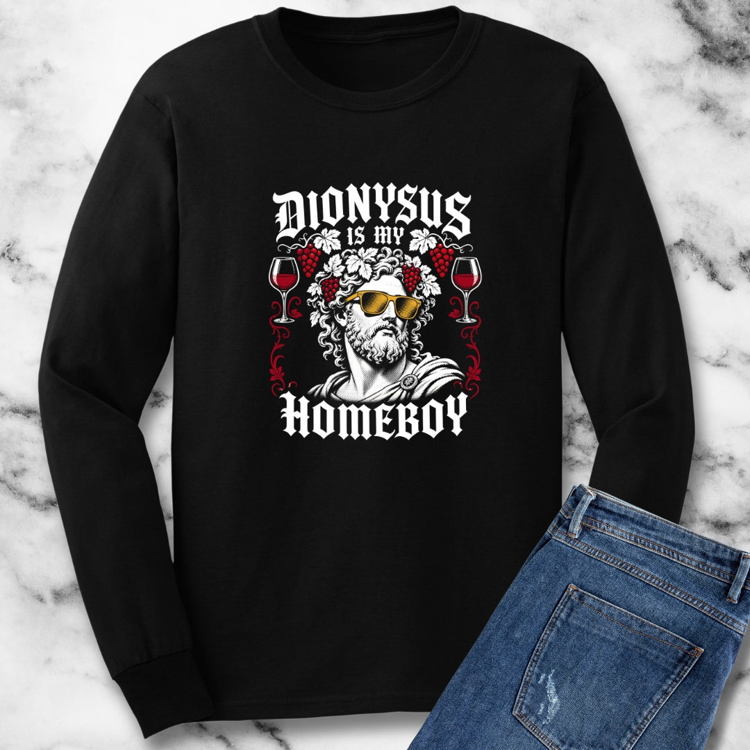 Dionysus is Homeboy Unisex Long Sleeve Tee