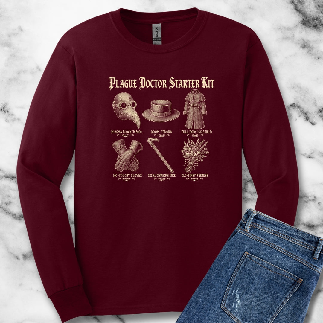 Plague Doctor Starter Kit Unisex Long Sleeve Tee