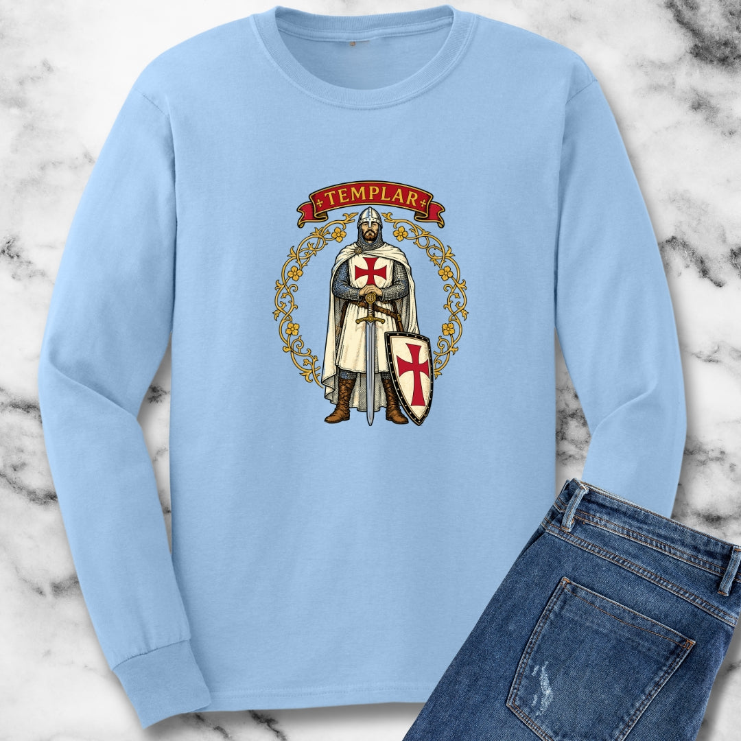 Knight Templar Filigree Unisex Long Sleeve Tee