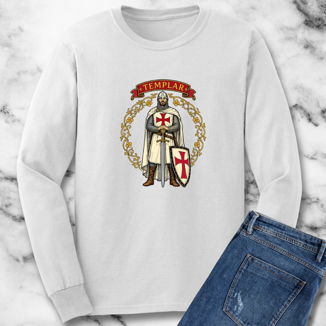 Knight Templar Filigree Unisex Long Sleeve Tee