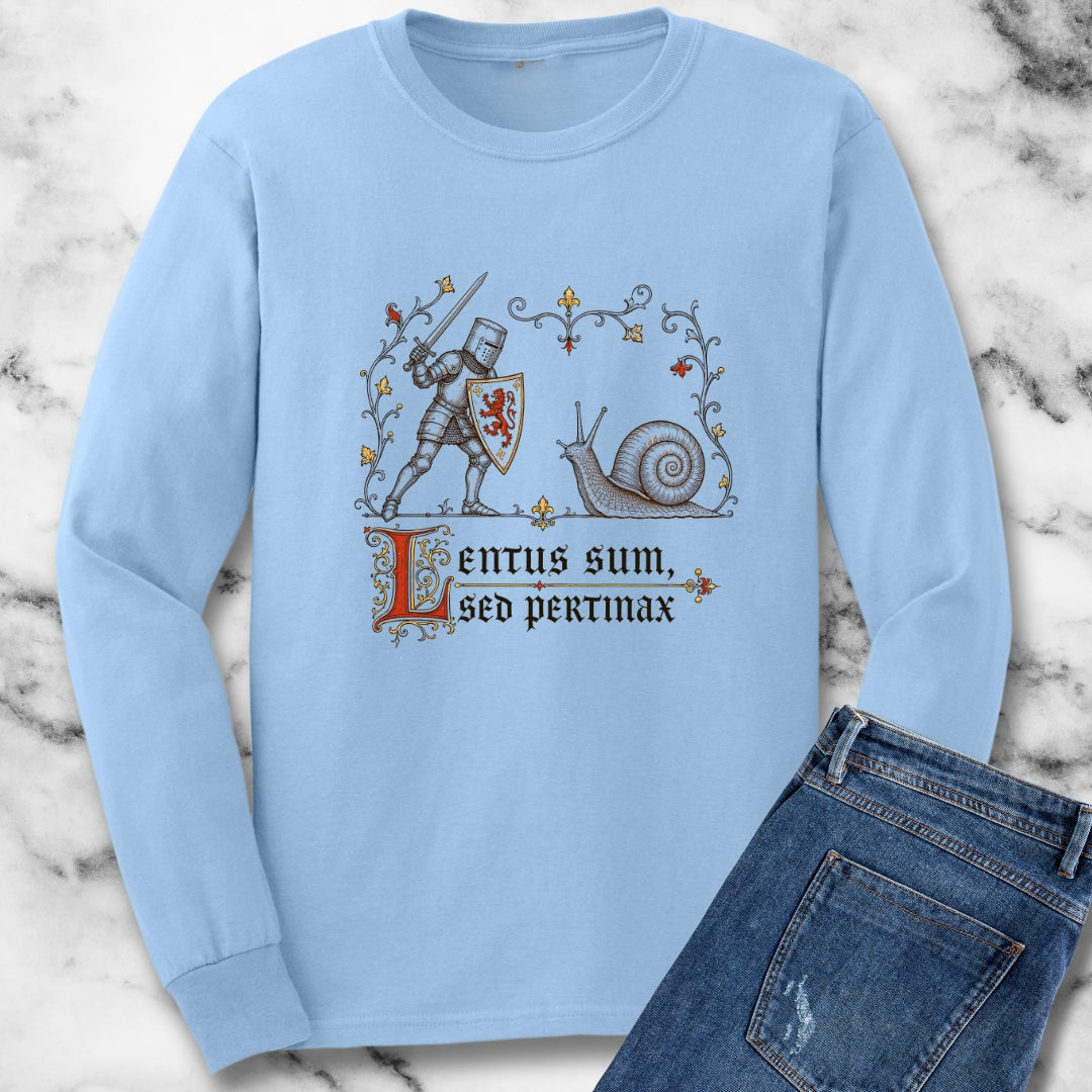 Knight vs Snail Marginalia Light Unisex Long Sleeve Tee
