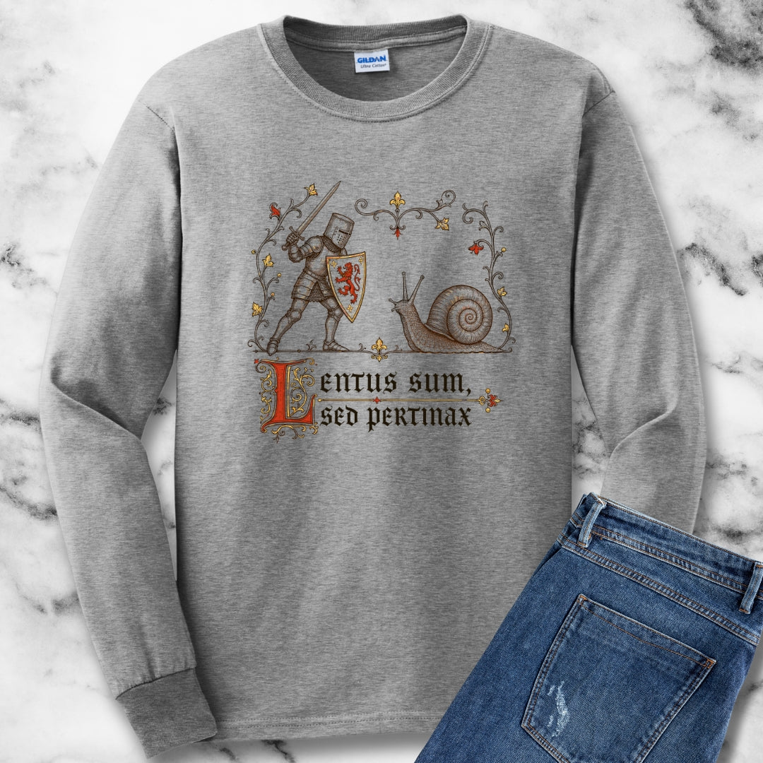 Knight vs Snail Marginalia Light Unisex Long Sleeve Tee