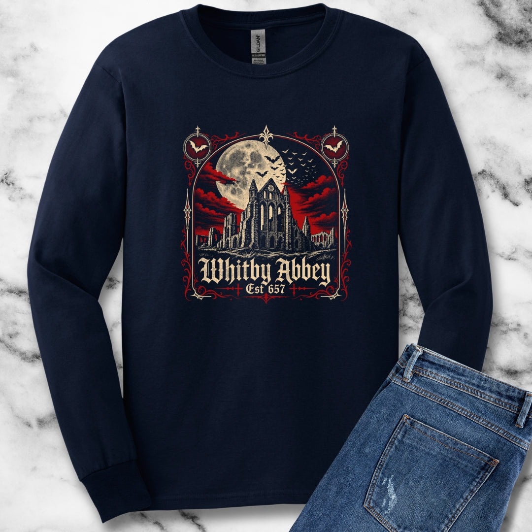 Whitby Abbey Bats Unisex Long Sleeve Tee
