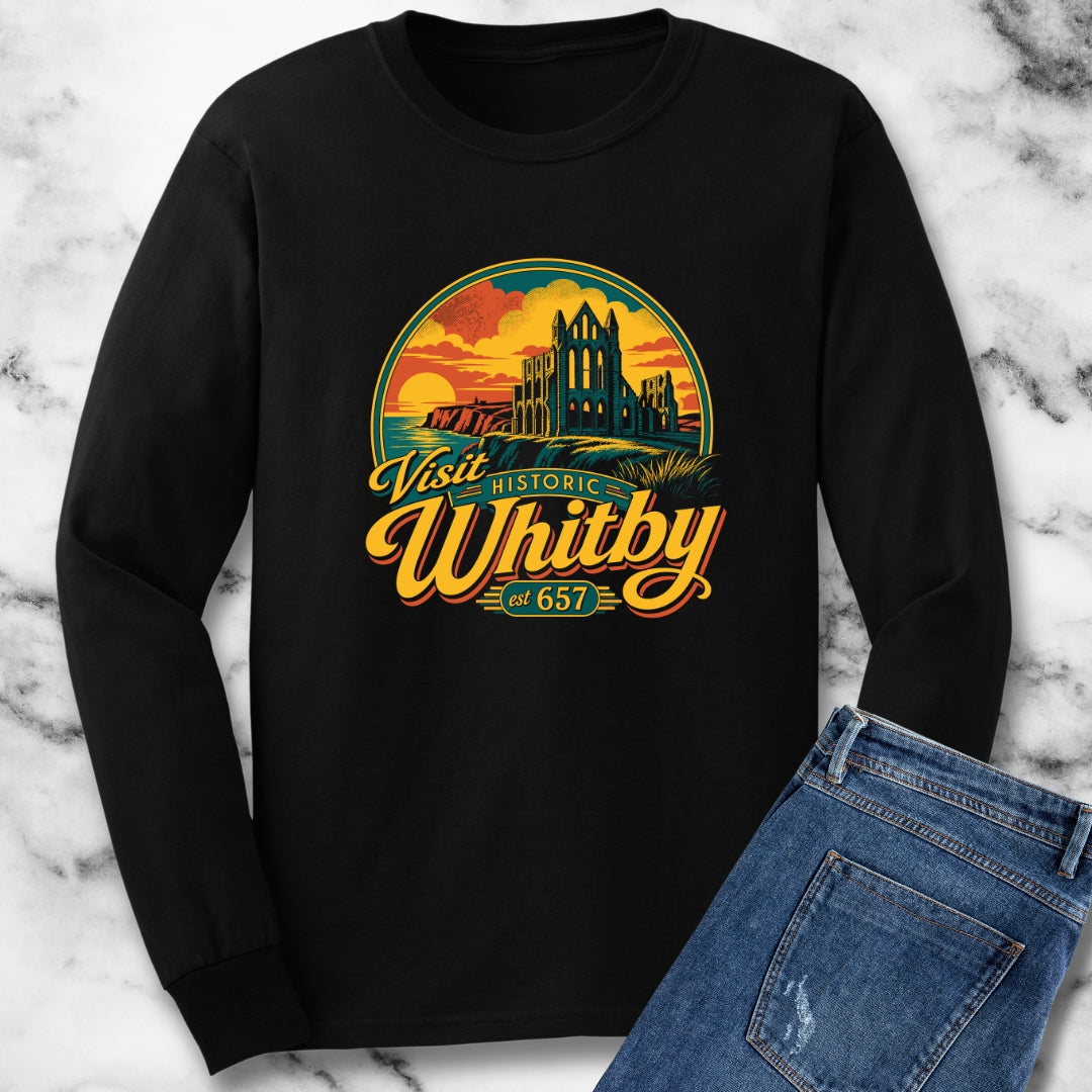 Visit Whitby Abbey Unisex Long Sleeve Tee
