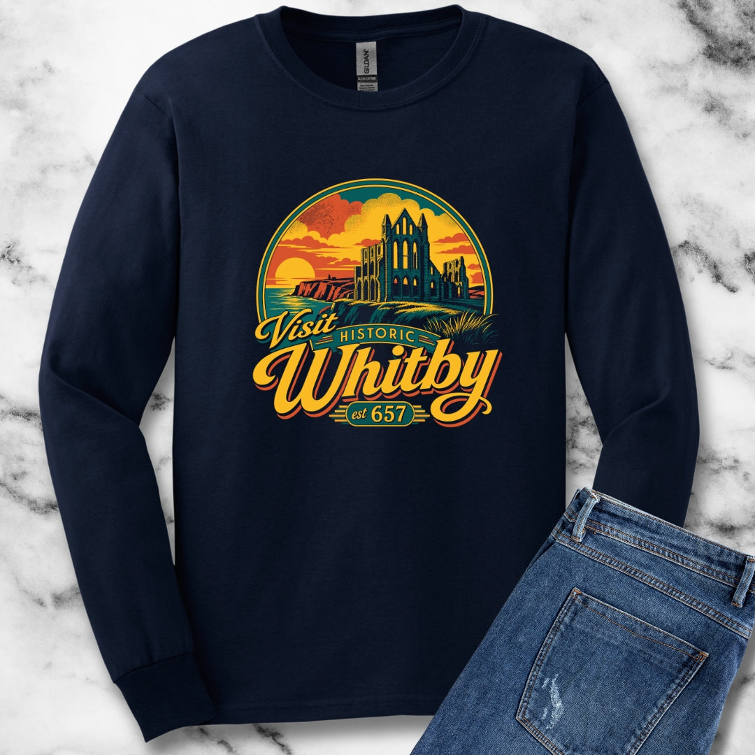 Visit Whitby Abbey Unisex Long Sleeve Tee