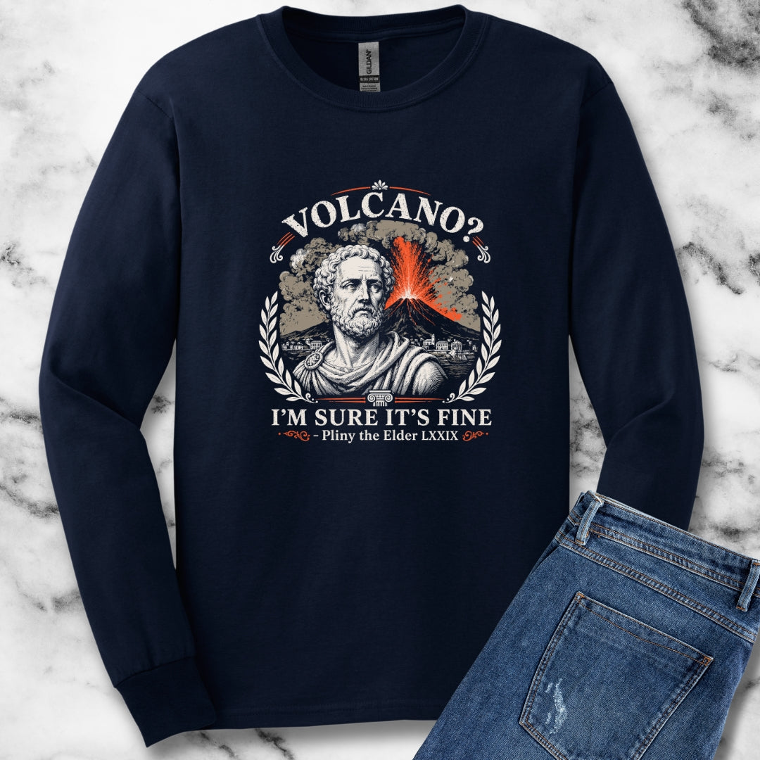 Pliny the Elder Volcano Quote Long Sleeve Tee