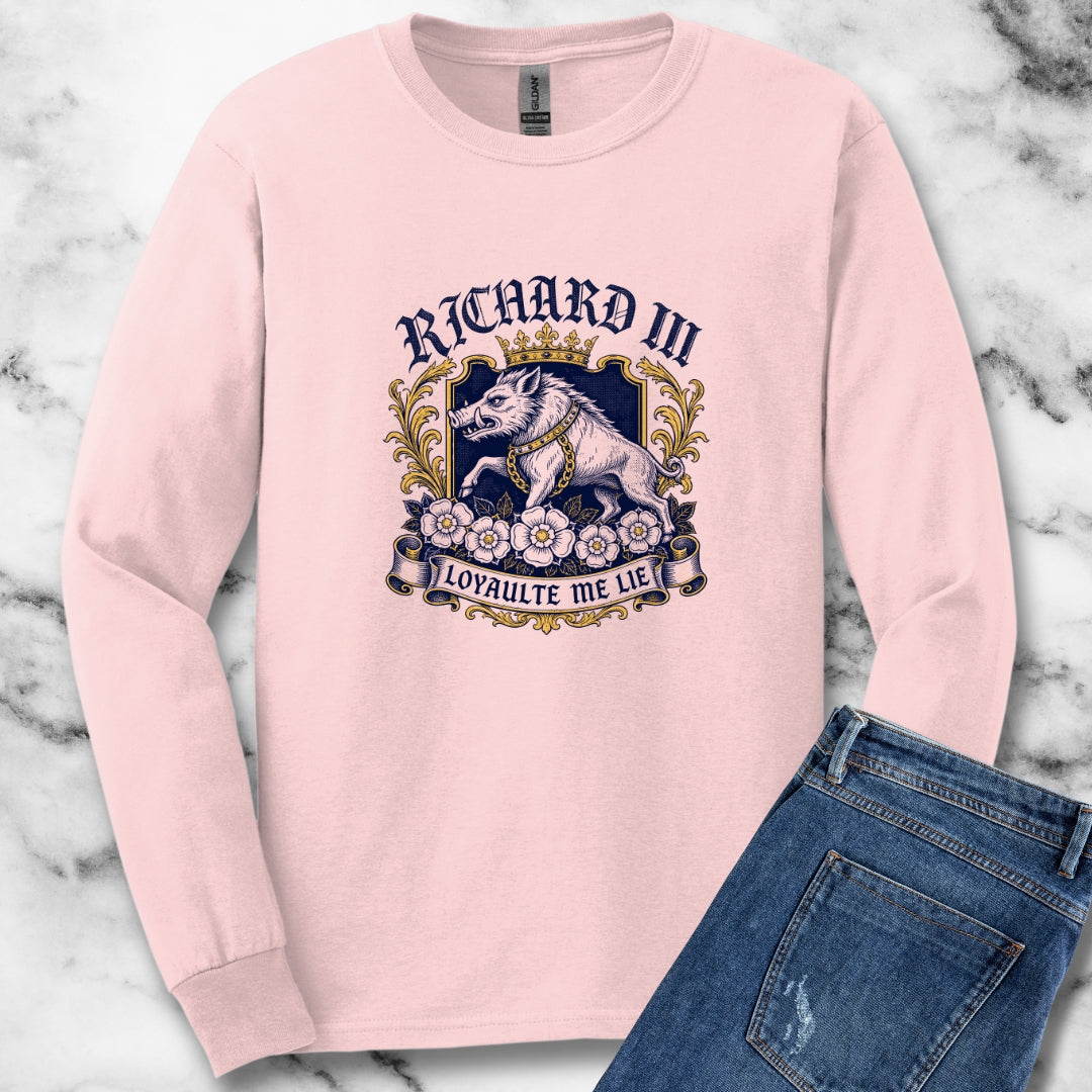 Richard III Boar Insignia Unisex Long Sleeve Tee