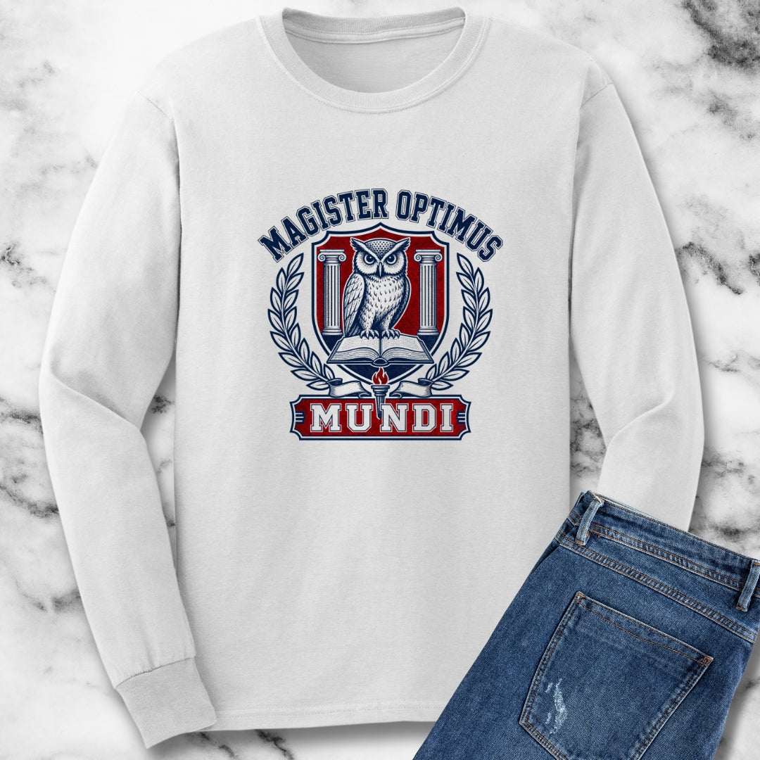 Magister Optimus Mundi Owl Unisex Long Sleeve Tee