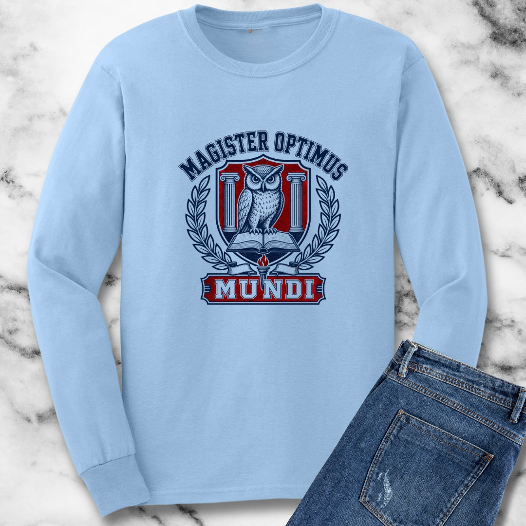Magister Optimus Mundi Owl Unisex Long Sleeve Tee