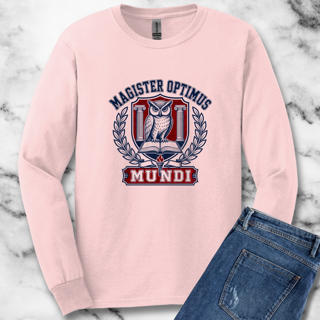 Magister Optimus Mundi Owl Unisex Long Sleeve Tee