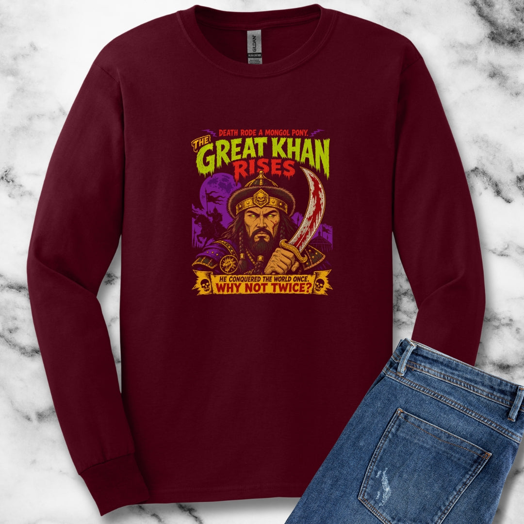 Psychobilly Genghis Khan Unisex Long Sleeve Tee