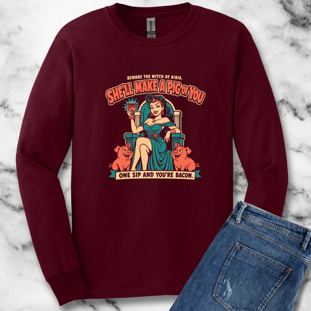 Circe's Pig Potion B Movie Unisex Long Sleeve Tee