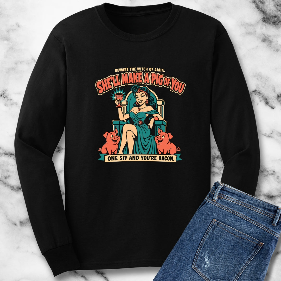 Circe's Pig Potion B Movie Unisex Long Sleeve Tee