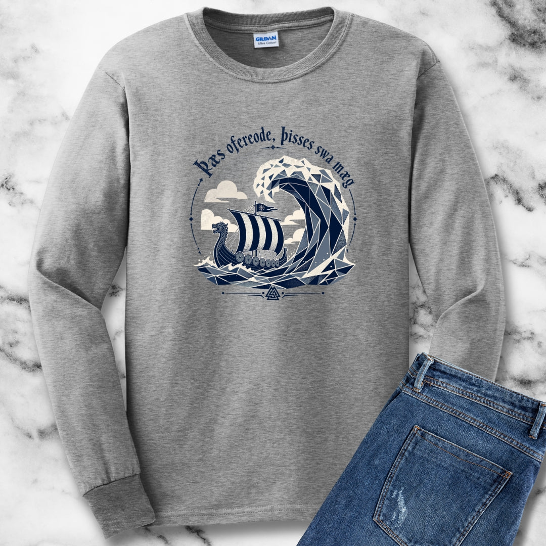 This Too Shall Pass Old English Longboat Unisex Long Sleeve Tee