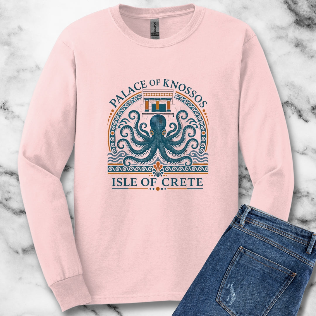Palace of Knossos Octopus Unisex Long Sleeve Tee