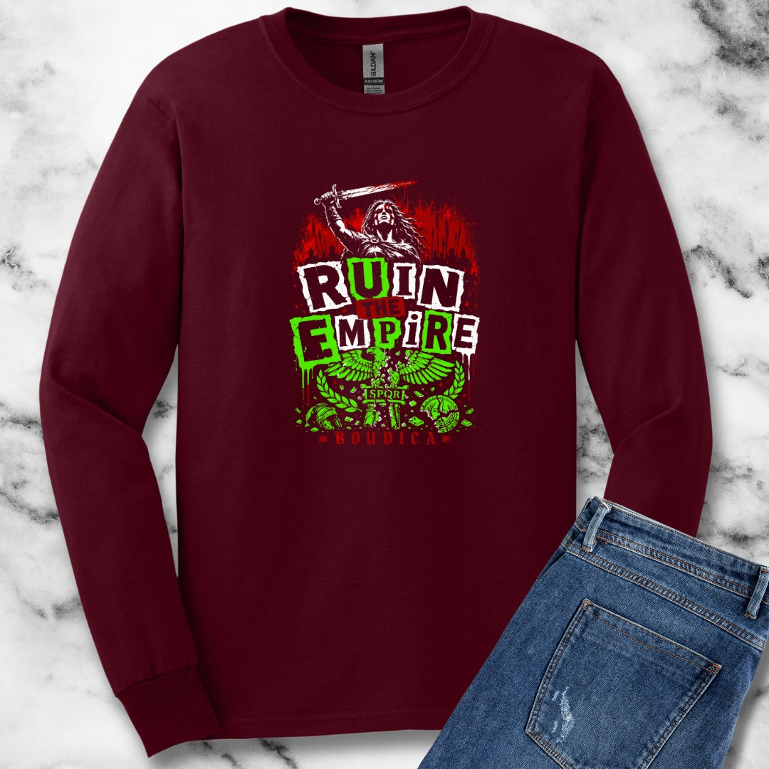 Boudica Punk Style Ruin Empire Unisex Long Sleeve Tee