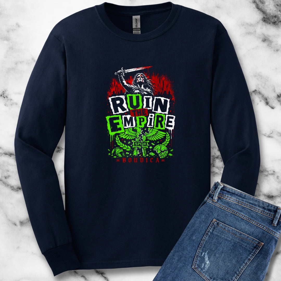 Boudica Punk Style Ruin Empire Unisex Long Sleeve Tee
