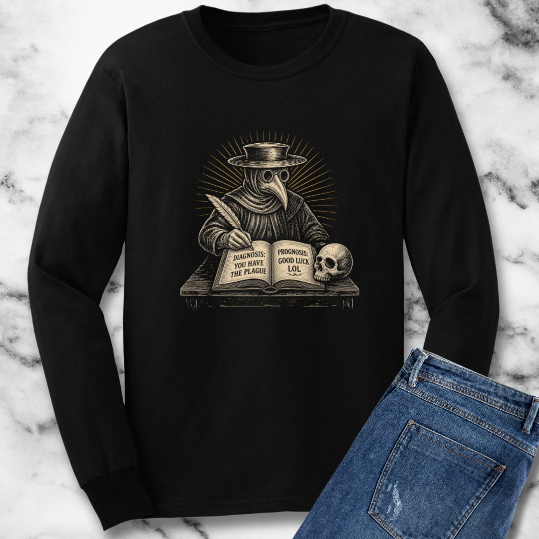 Plague Doctor Prognosis Unisex Long Sleeve Tee