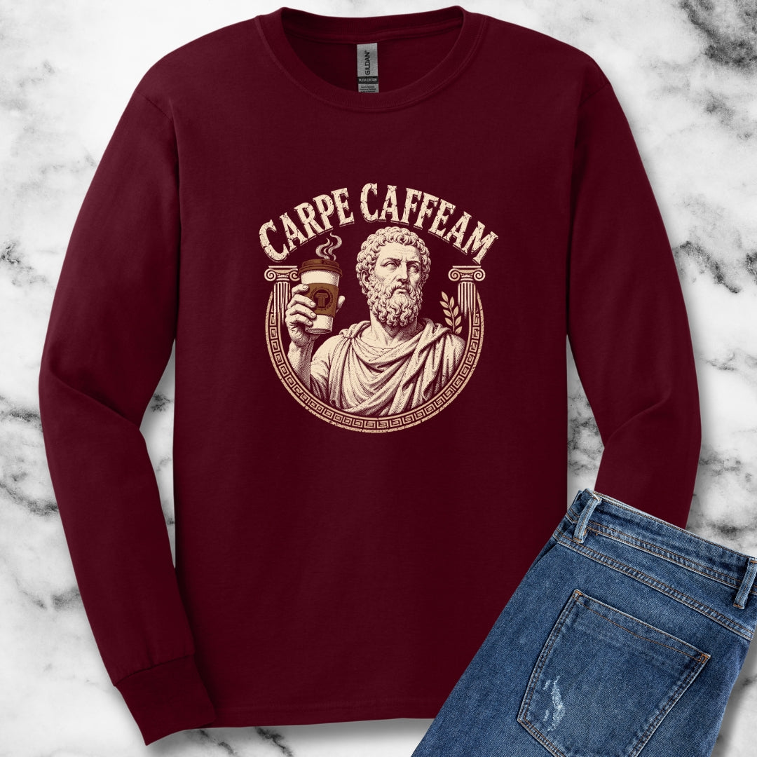 Carpe Caffeam Coffee Unisex Long Sleeve Tee