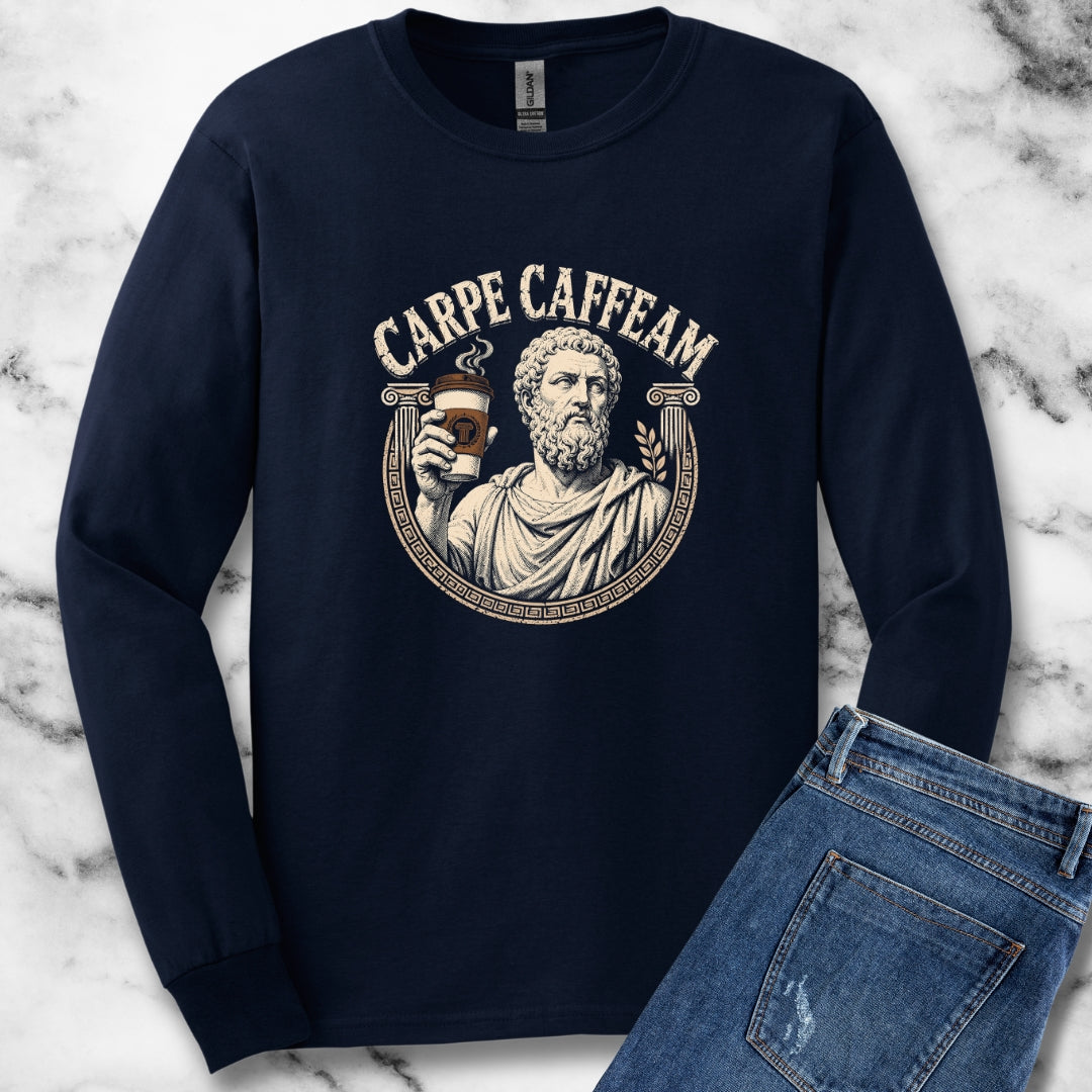 Carpe Caffeam Coffee Unisex Long Sleeve Tee