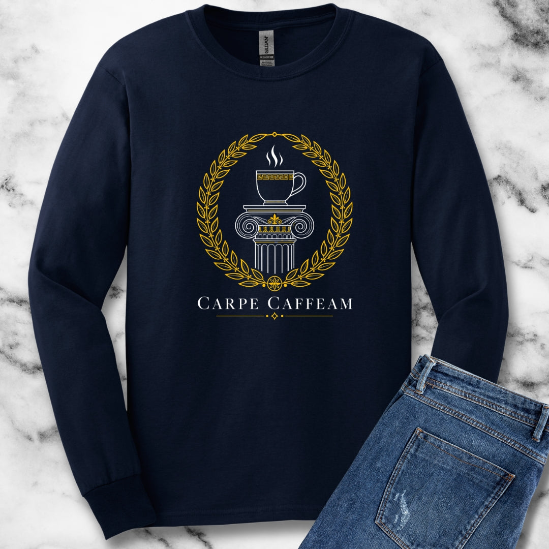 Carpe Caffeam Minimalist Unisex Long Sleeve Tee