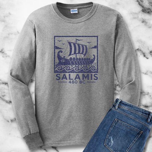 Ancient Greek Naval Battle of Salamis Unisex Long Sleeve Tee