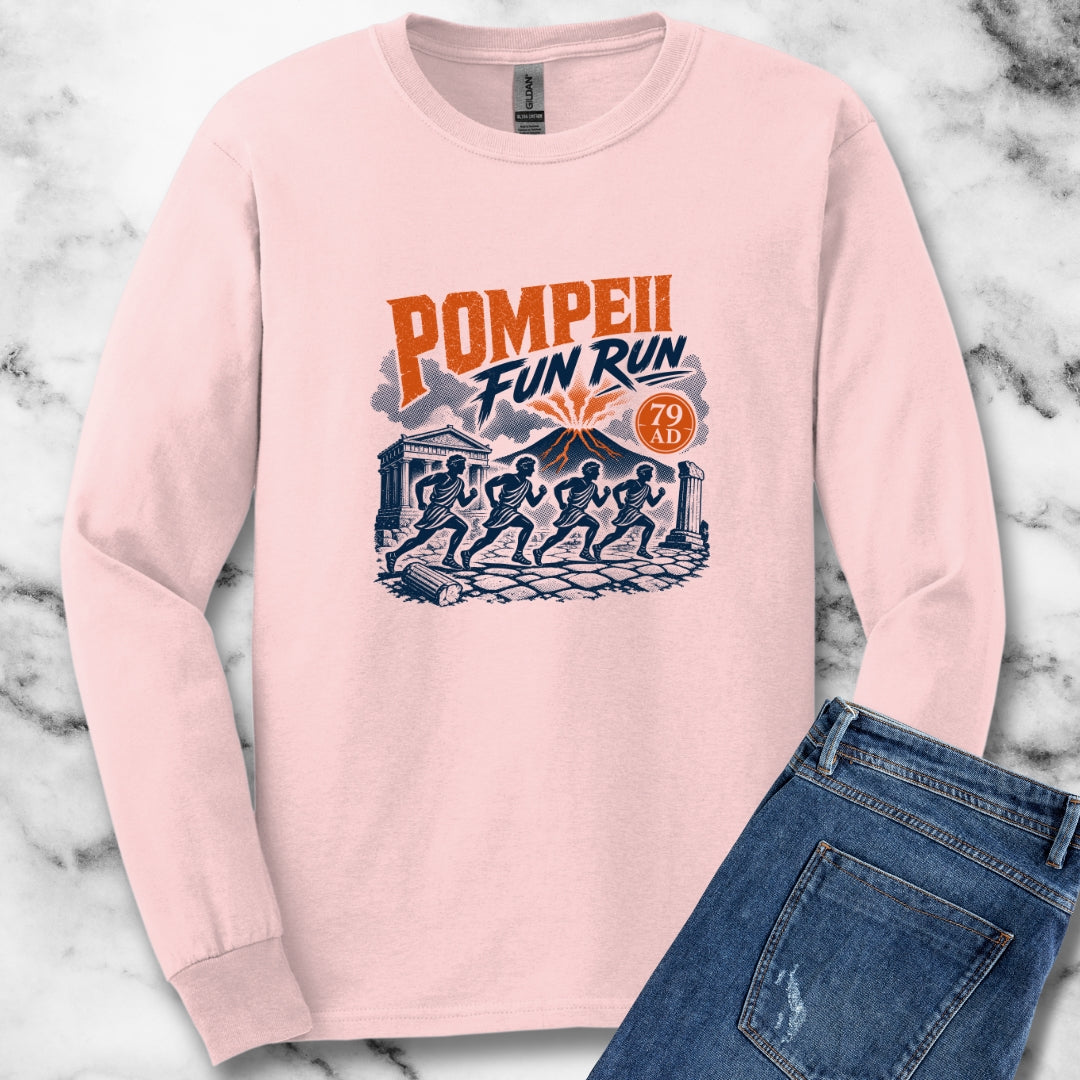 Pompeii Fun Run Poster Style Unisex Long Sleeve Tee